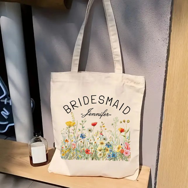 Sac de fleurs sauvages personnalisé, Cadeau de dem (Créateur téléchargé)