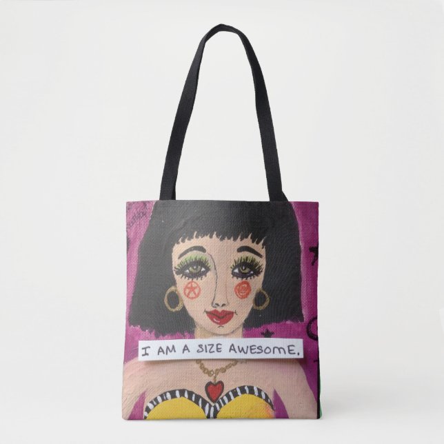 SAC DE FOURRE-TOUT JE SUIS UNE TAILLE (Devant)