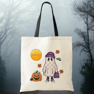Sac de friandises fantôme d'Halloween personnalisé