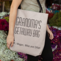 Sac de garde de grand-mère de petits-enfants