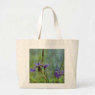 Sac de jardinage floral impressioniste bleu Iris