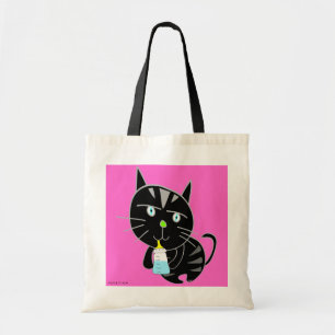 Sac de lait de boissons de chat noir de bébé