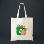 Sac de lapin Hipster (sans texte)<br><div class="desc">Hipster Bunny achète des produits locaux sur le marché des fermiers.</div>