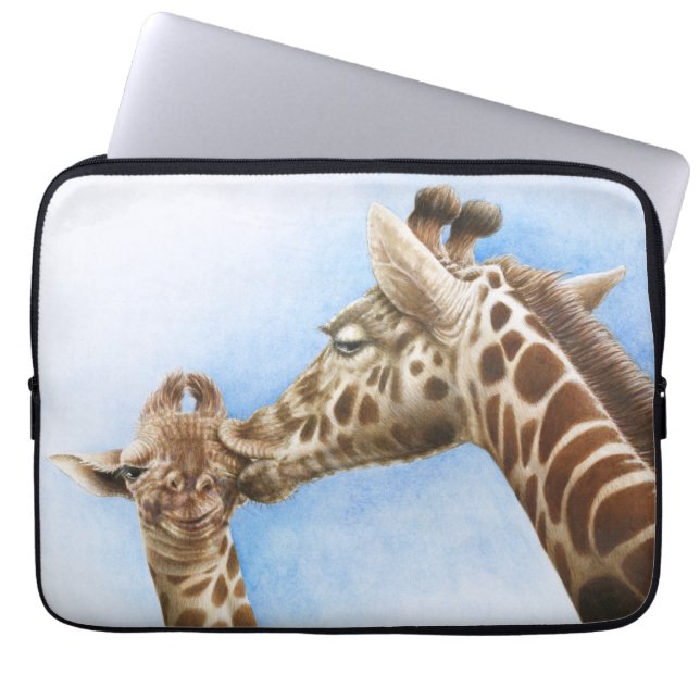 Sac de l'électronique de girafe et de veau (Devant)