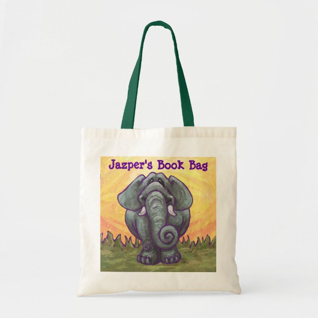 Sac de livre personnel jaune éléphant (Devant)
