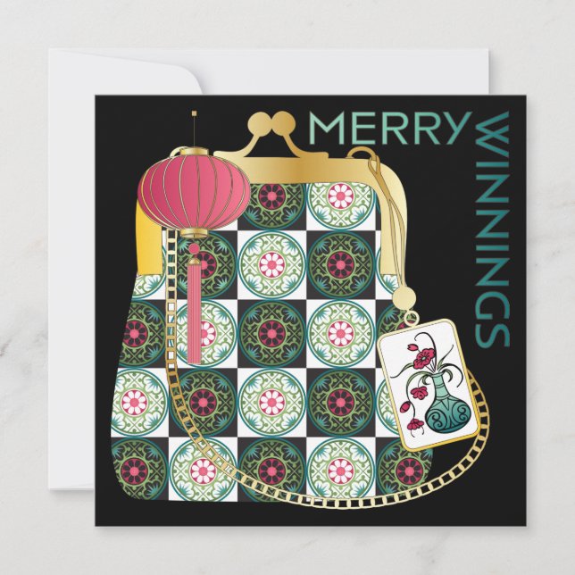 Sac de Mah Jongg pour carte de vacances (Devant)