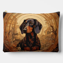 Sac de maquillage Art nouveau Dachshund