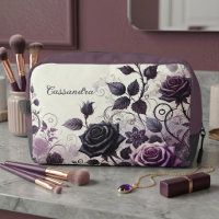 Sac de maquillage de voyage floral gothique person