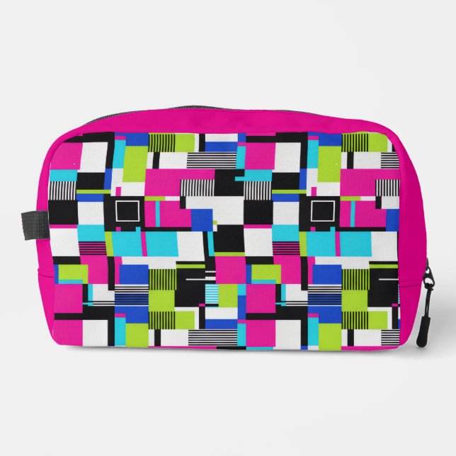 Sac de Maquillage Géométrique à Défaut Néon (Recto)