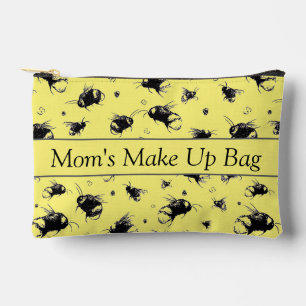 Sac de maquillage jaune d'abeille solaire personna