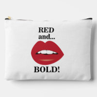 Sac de maquillage lèvres rouge et gras