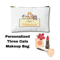 Sac de maquillage personnalisé à trois chats