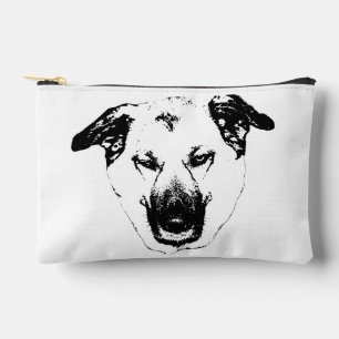 Sac de Maquillage Tête de Chien Festive Vector