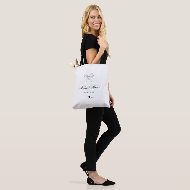Sac de mariage à design personnalisé Elegant Bow & (Sur le modèle)