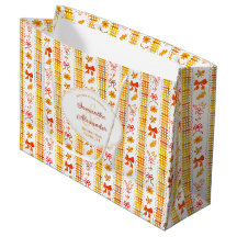 Sac de mariage élégant et rustique avec monogramme