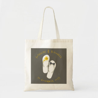 Sac de mariage Mr & Mrs Flip Flops Plage d'Hibiscu