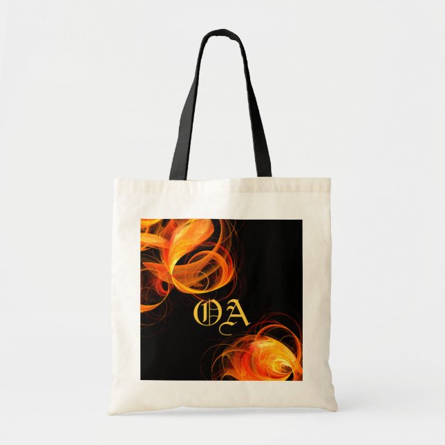 Sac de monogramme d'art Abstrait Fireball (Devant)