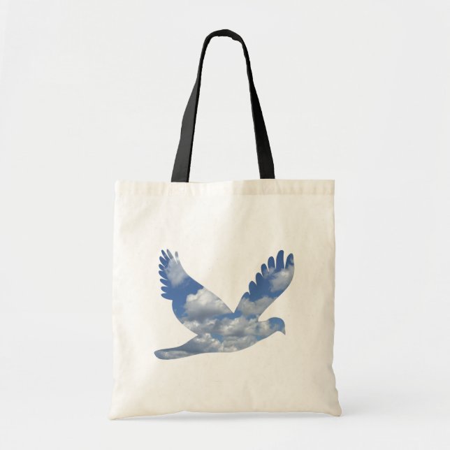 Sac de motif d'oiseau de nuages (Devant)