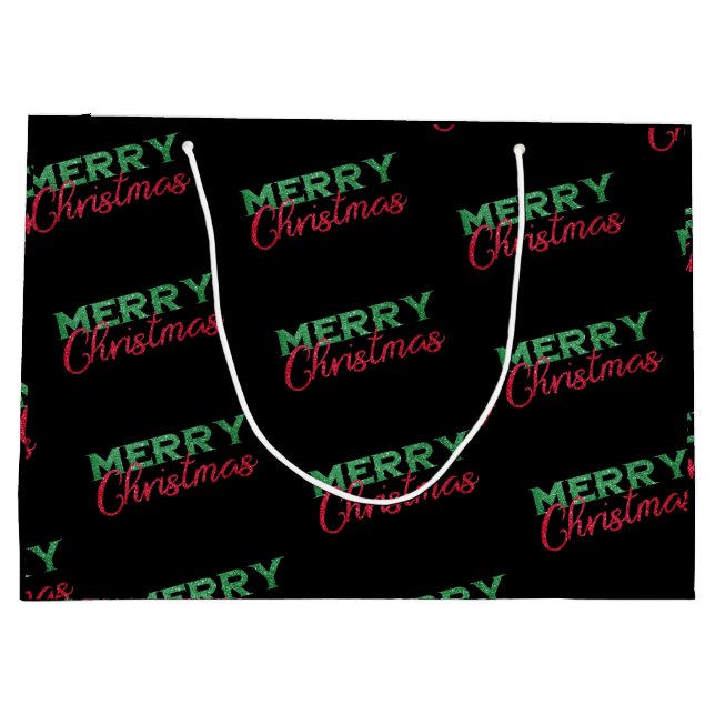 Sac de Noël personnalisé, fête de Noël (Dos)