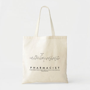 Sac de nom de peptide de pharmacien