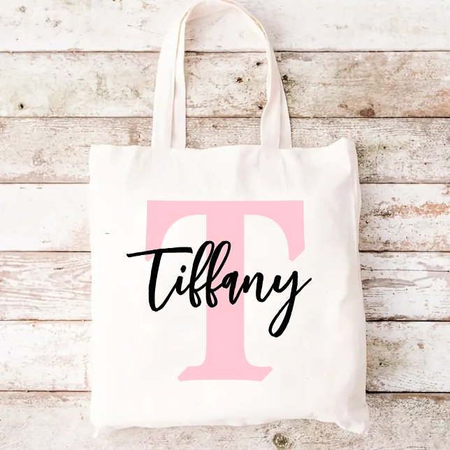 Sac de nom initial personnalisé, cadeau de Noël po (tote bag for mom, tote bag for girls, monogram bag for women, personalized gift bag, custom gift )
