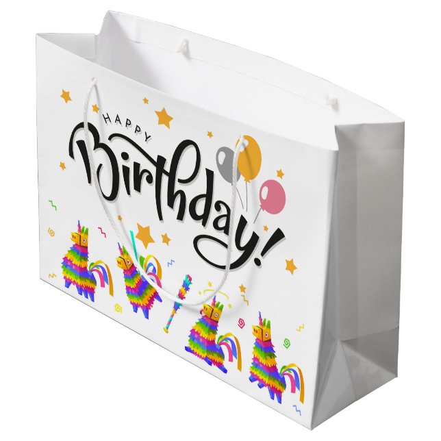 Sac de pinatas d'anniversaire (Dos Angle)