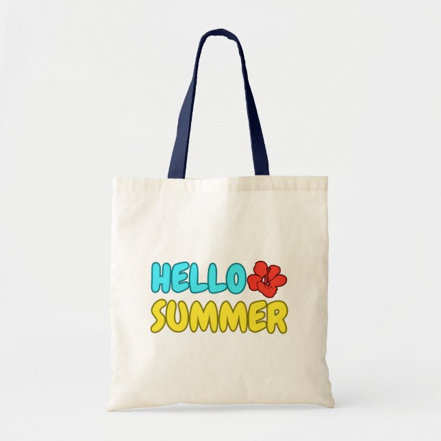 Sac de plage d'été Hello (Devant)