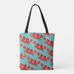 Sac de plage estival nautique crabe rouge