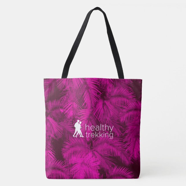 Sac de plage Hawaiian Pink Palms (Devant)