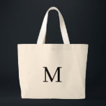 Sac de plage personnalisé avec monogramme sur toil<br><div class="desc">Sac de plage personnalisé avec monogramme sur toile,  sac fourre-tout personnalisé pour demoiselle d'honneur,  cadeau personnalisé pour elle A-Z - Noir</div>