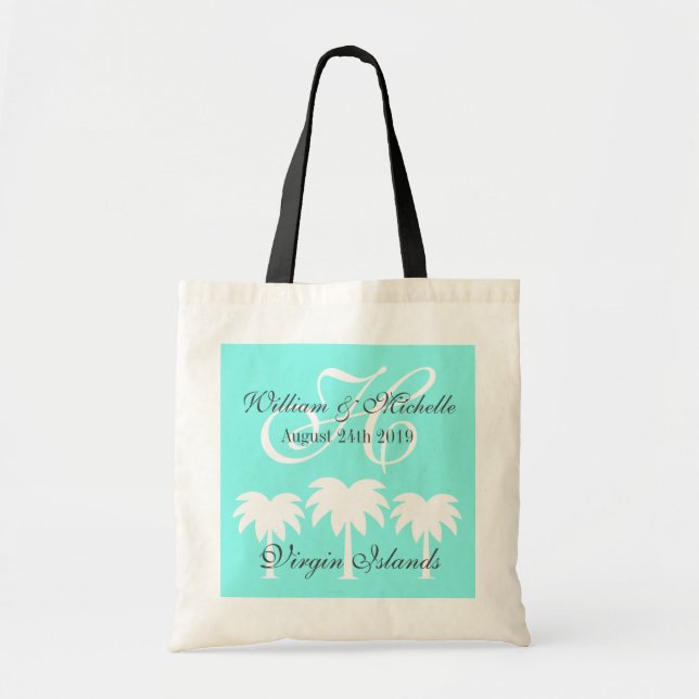 Sac de plage personnalisé pour mariage de destinat (Devant)