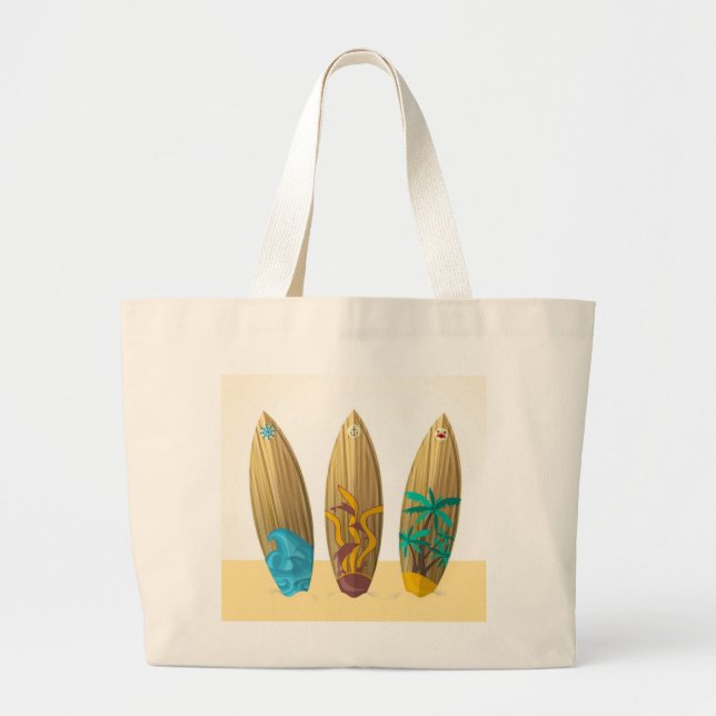 Sac de plage Retro Surfboard Trio (Devant)