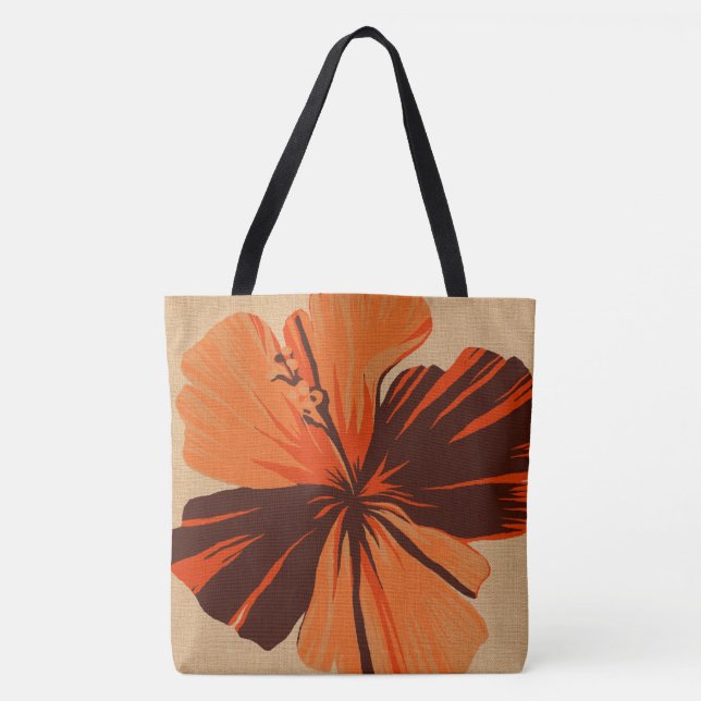 Sac de plage réversible Hibiscus hawaïen (Devant)