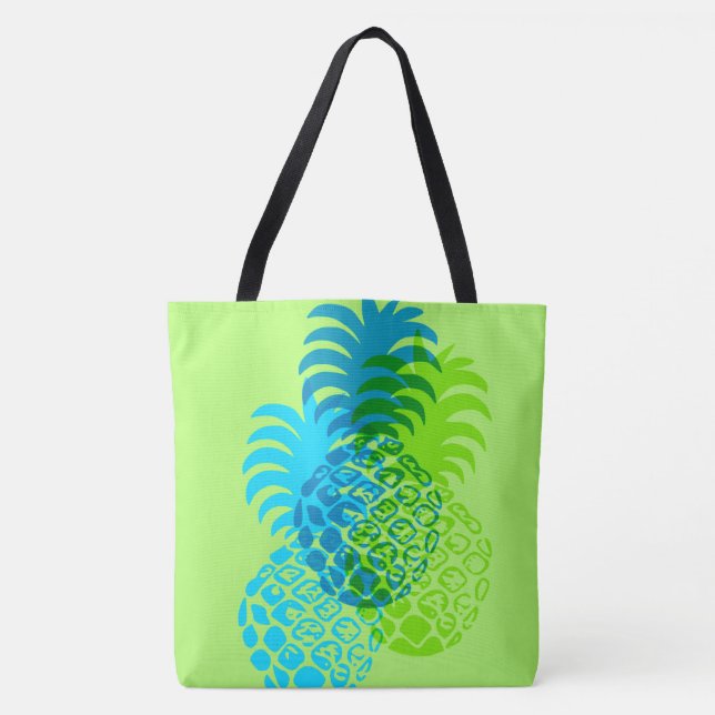 Sac de plage réversible Momona Pineappy Hawaiian (Devant)