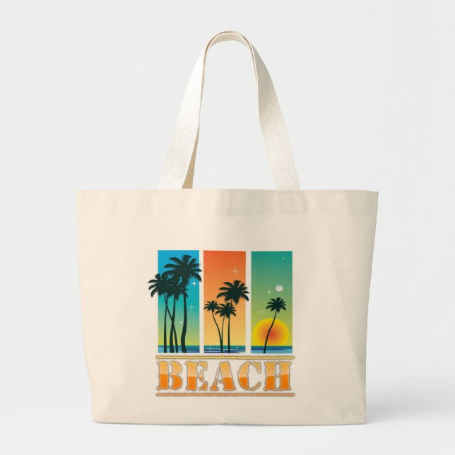 Sac de plage scintillant au lever du soleil et aux (Devant)