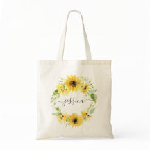 Sac de plage stylé en forme de tournesol