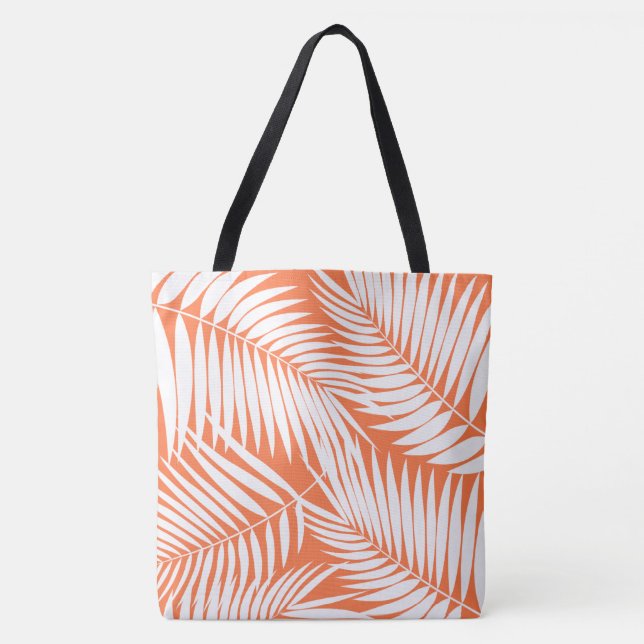 Sac de plage Tropical Kona Palms Hawaiian Leaf (Devant)