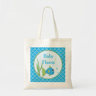 Sac de poissons de bleus layette personnalisé