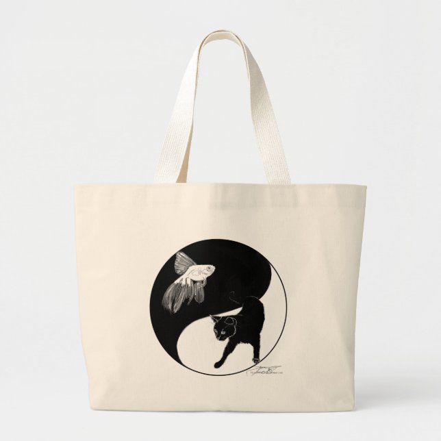 Sac de poissons et de chat de YinYang (Devant)