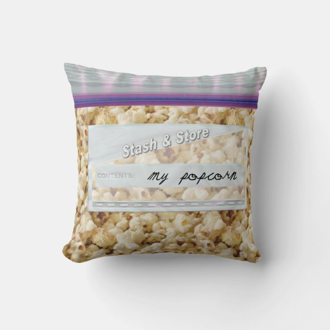 Sac de Popcorn Snacks Oreiller décoratif (Recto)