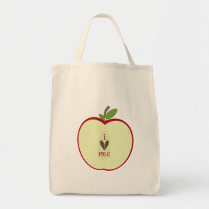 Sac de professeur de Pre-K - Apple rouge demi