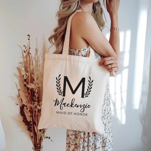 Sac de proposition de demoiselle d'honneur personn (custom name tote, maid of honor keepsake, wedding party tote bag, bachelorette party favor,)