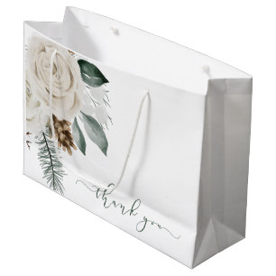 Sac de remerciement floral aquarelle hivernal