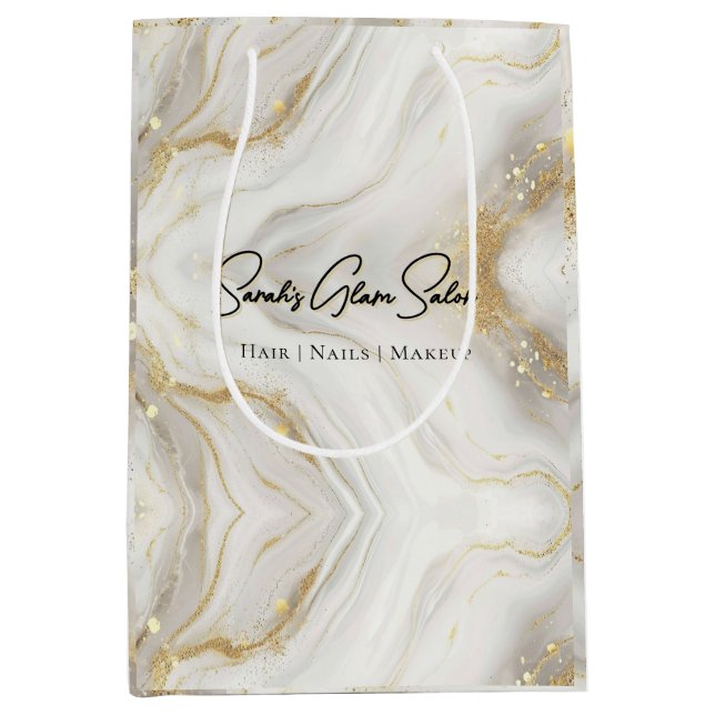 Sac de salon Glam en marbre doux – Création éditab (Devant)