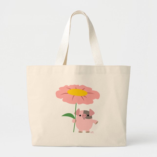 Sac de salutations de petit cochon (rose) (Devant)
