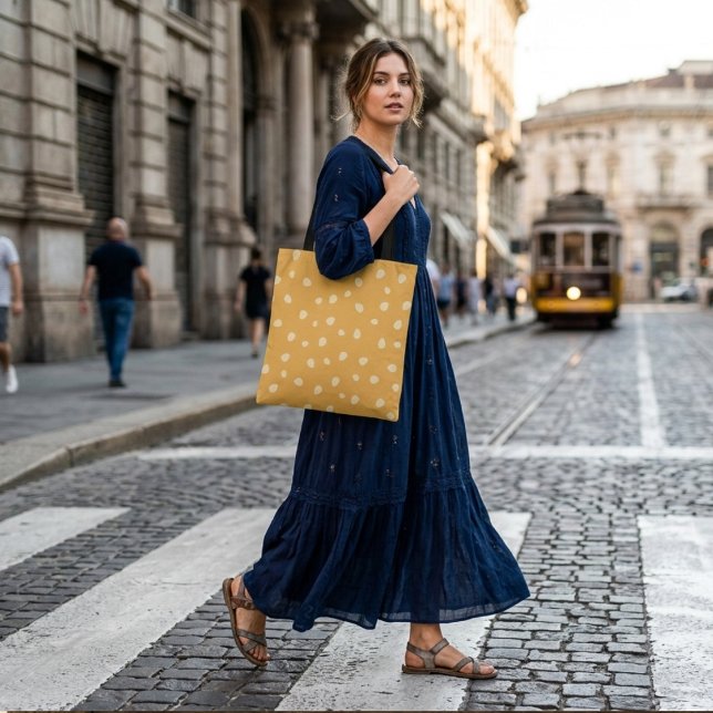 Sac de shopping à motif moderne de points jaunes c (Créateur téléchargé)