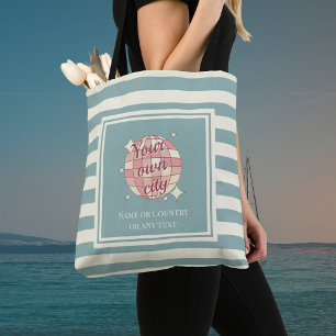 Sac de shopping de plage d'été ville de vacances