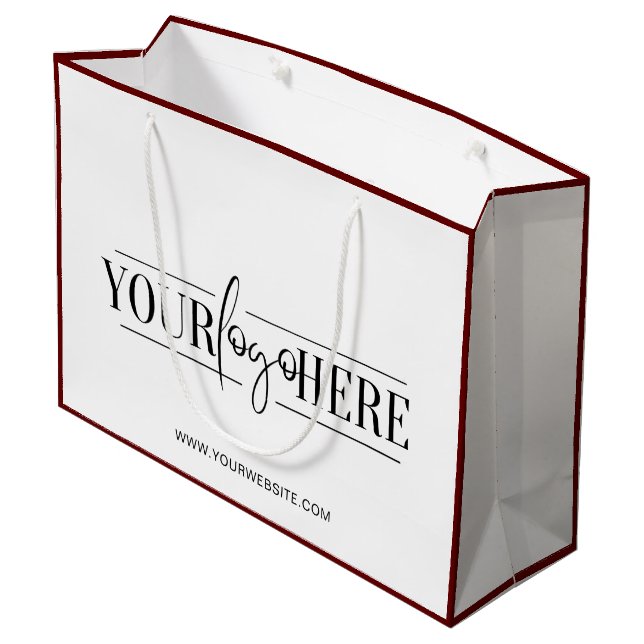 Sac de shopping en boutique avec logo personnalisé (Dos Angle)