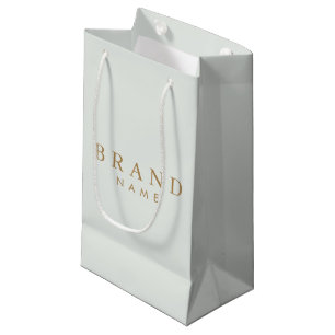 Sac de shopping en papier petit et élégant vert sa