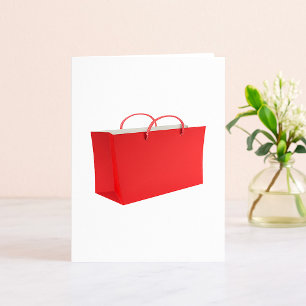 Sac de shopping rouge vibrant